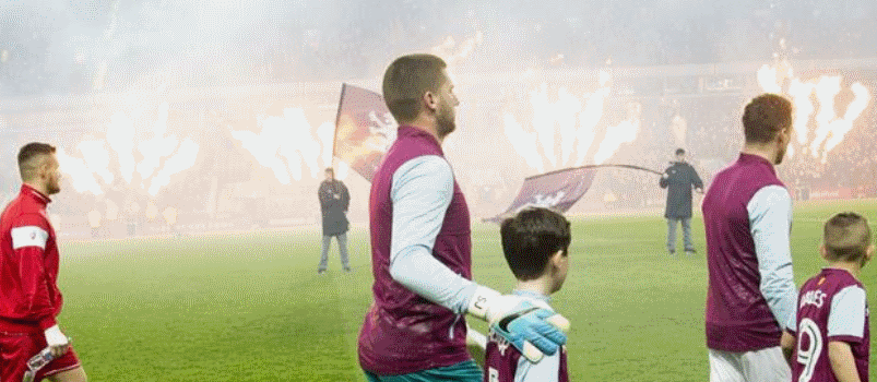 Image of Aston Villa Pyro and Flames Pitchside